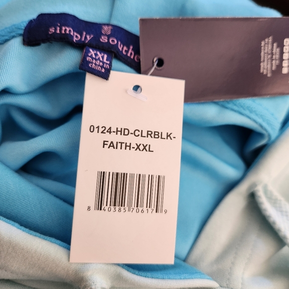 Simply Southern Color Block Through Faith Cropped Hoodie for Women XXL - Picture 12 of 12